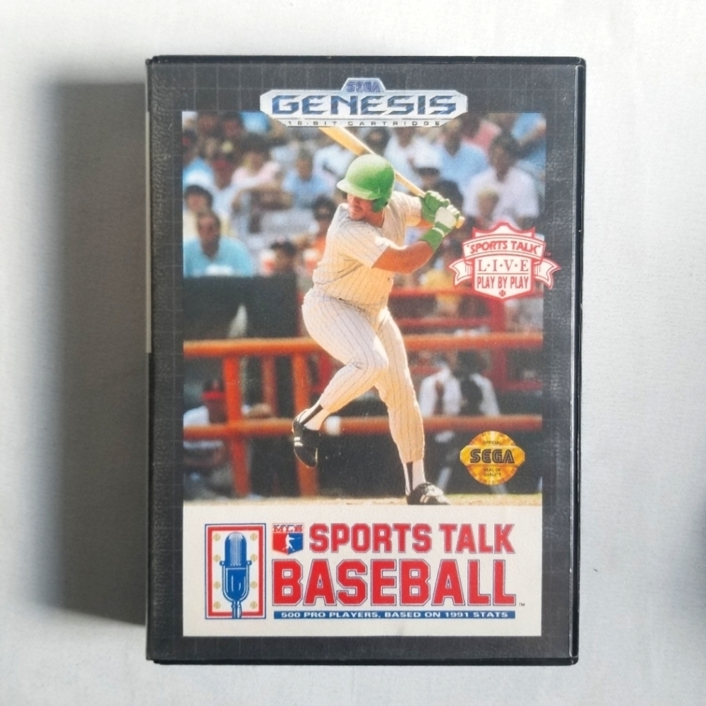 Sega Genesis Sports Talk Baseball Game 90s Vintage Video Game Sports